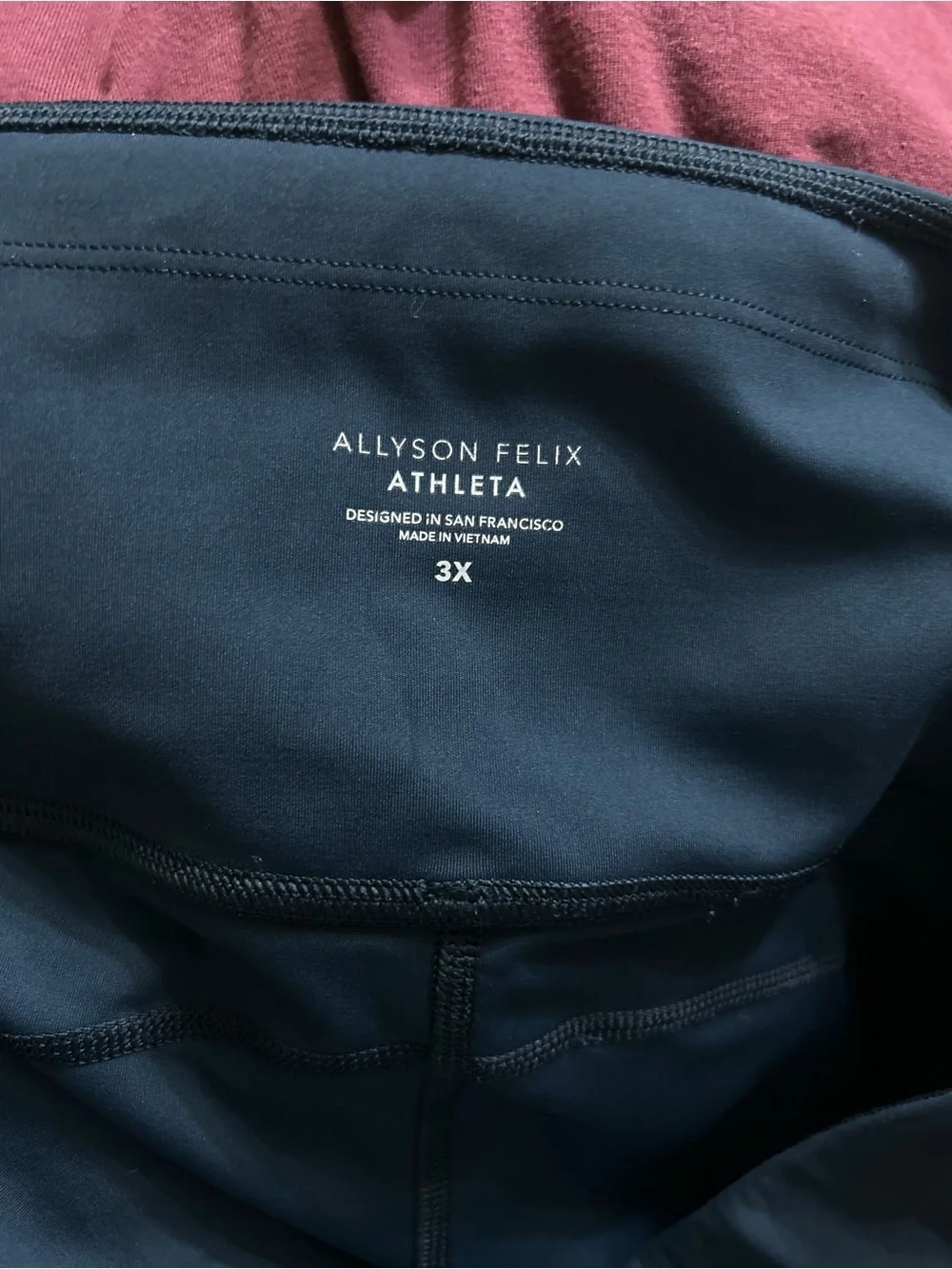 Athleta x Allyson Felix Crop Leggings 3X Navy Mesh Panel Capri‎ Leggings